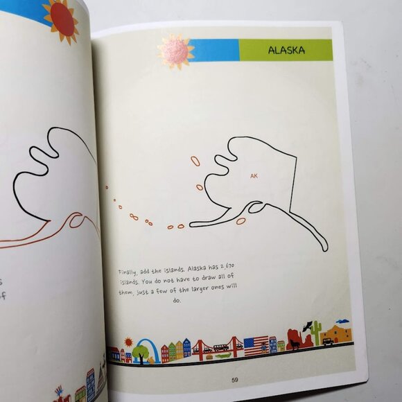 Draw the World USA Paperback Book Drawing Geography Map Social Studies Art ArtK1 - Picture 5 of 16